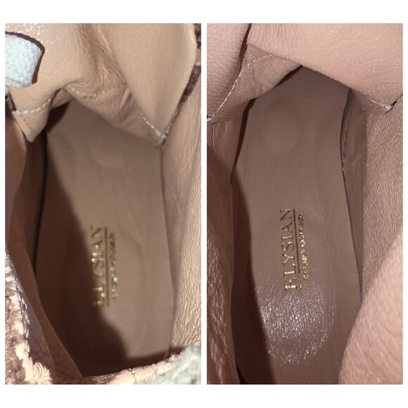 ELYSIAN Emily Morrison Ankara Ikat Silk Velvet High Top Sneakers 38 Rustic Oak - Picture 9 of 13